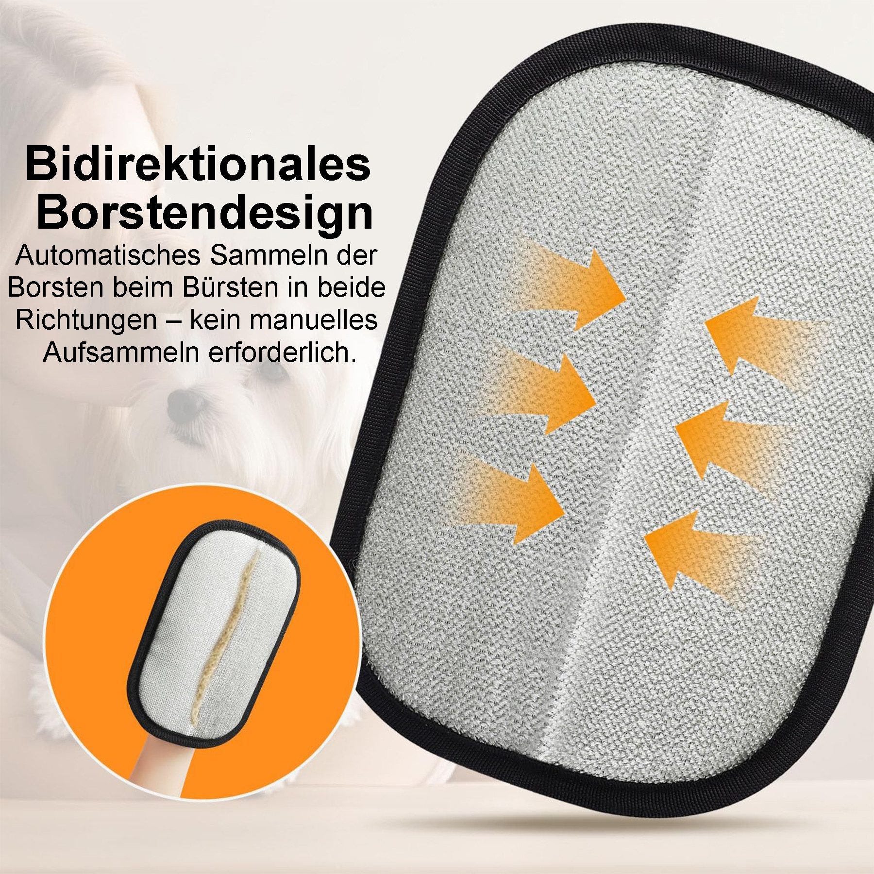 Mutig Fellpflegehandschuh 6 Stück Pet Hair Remover Katzenhandschuh, Antistatische Handschuhe, für Katzen und Hunde, (Doppelseitige Fellhandschuhe, Katze Pet Grooming Gloves), für Waschen Enthaaren, Reinigung von Teppichen Sofas