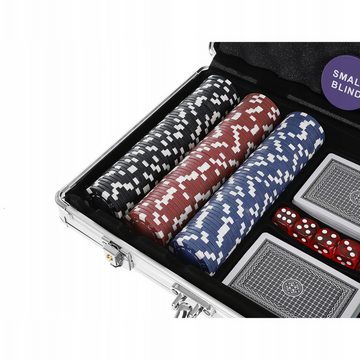 Redfink Spiel, Pokerset Pokerkoffer 300 Chips Jetons Poker-Set