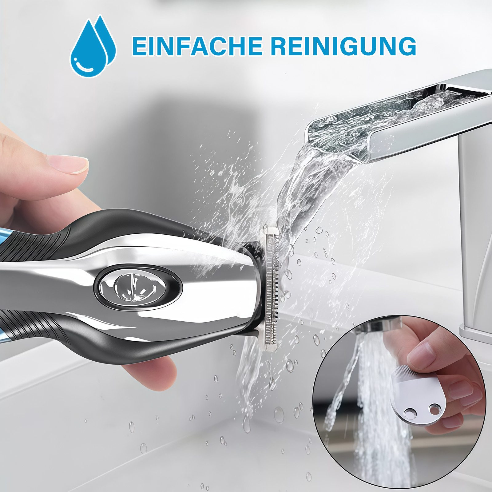 MOPUEA Haarschneider Haarschneidemaschine Profi Haarschneider Herren Haartrimmer, Styling Set Wasserdicht, Barttrimmer Präzisionstrimmer Langhaarschneider