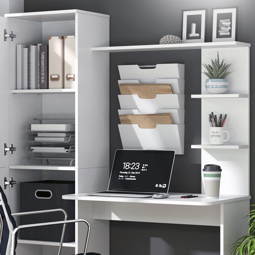 Vicco Schreibtisch Tessa, Weiß, 122.9 x 52 cm