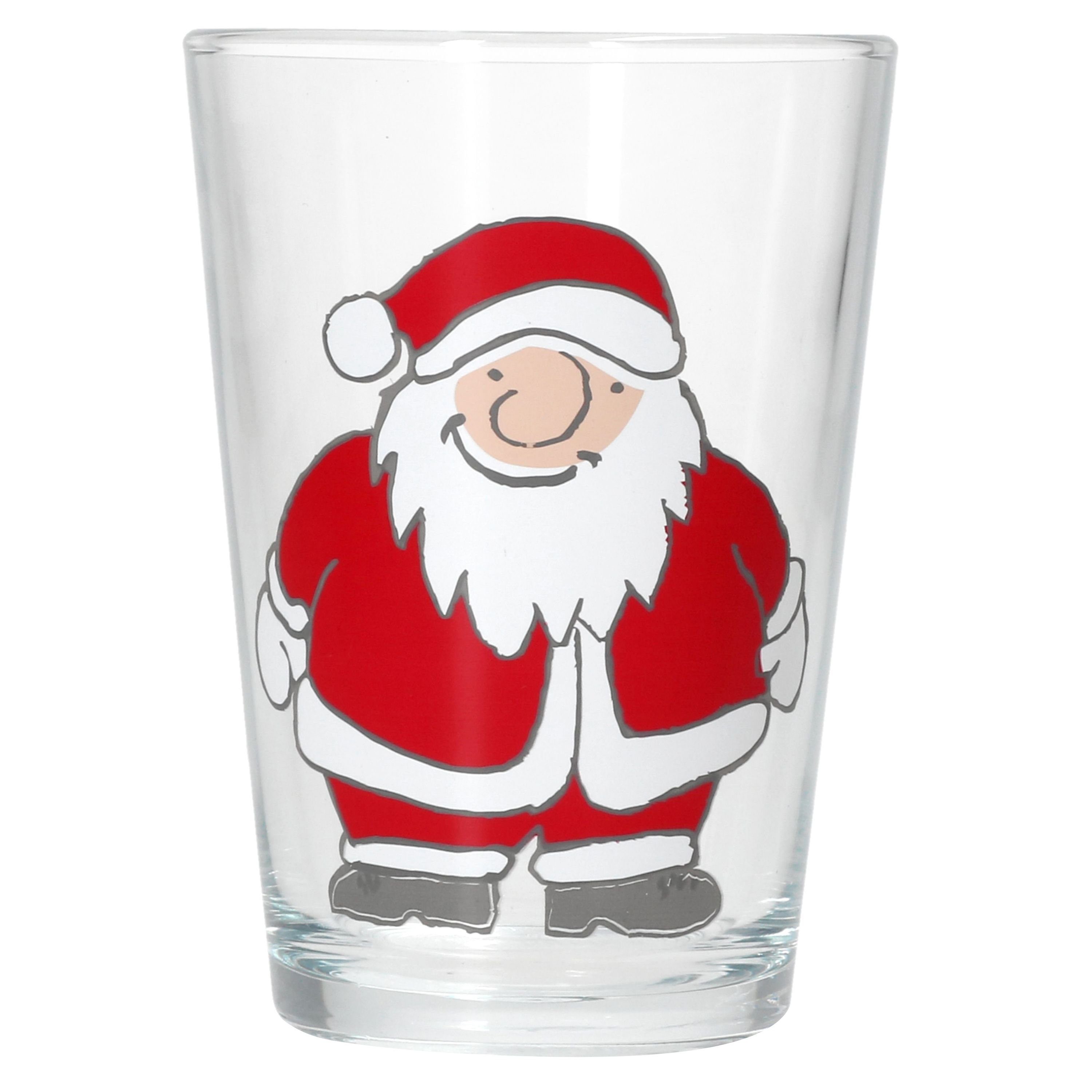 Winter Breker Santa & Ritzenhoff 6x Glas H11cm 240ml Tee-Glas, Glühwein-Gläser Ritzenhoff Glas