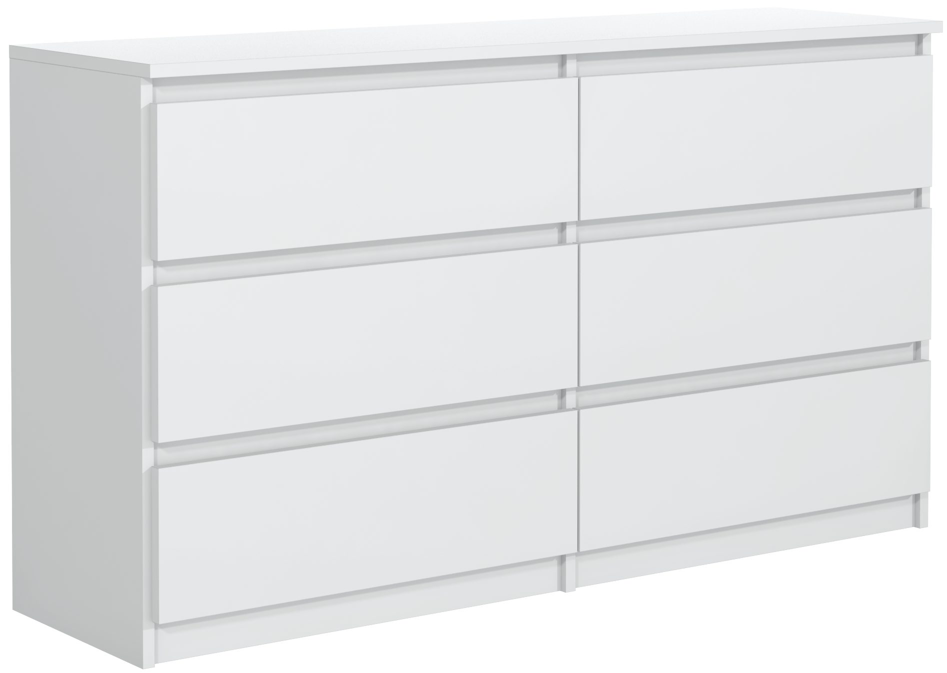 MAGOWA Schubkastenkommode Kommode 140cm - moderne Kommode mit 6 Schubladen für viel Stauraum, Breite 140 cm - Tiefe 39 cm - Höhe 79 cm
