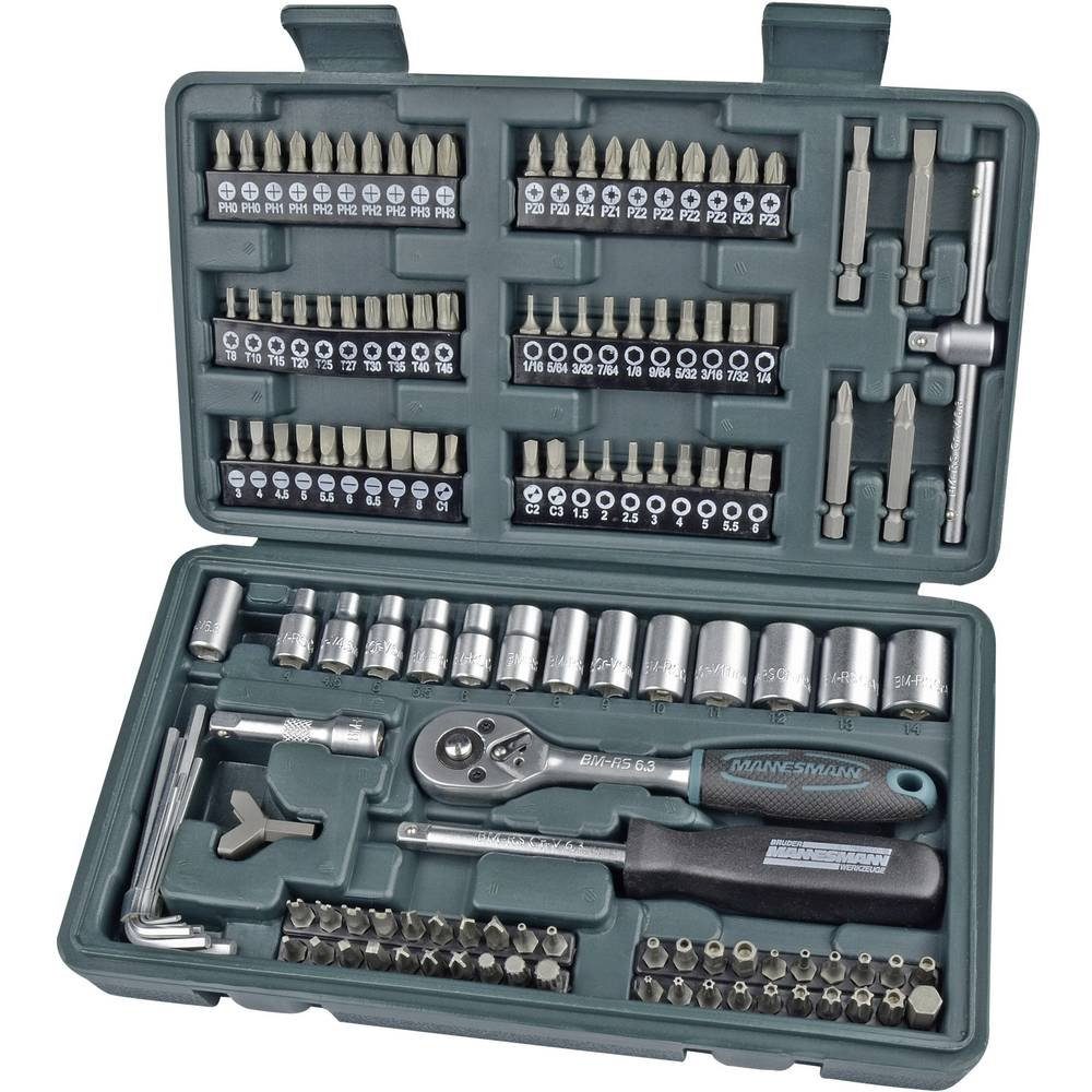 Brüder Mannesmann Werkzeuge Steckschlüssel Brüder Mannesmann Steckschlüsselsatz metrisch 1/4" (6.3 mm) 130teilig