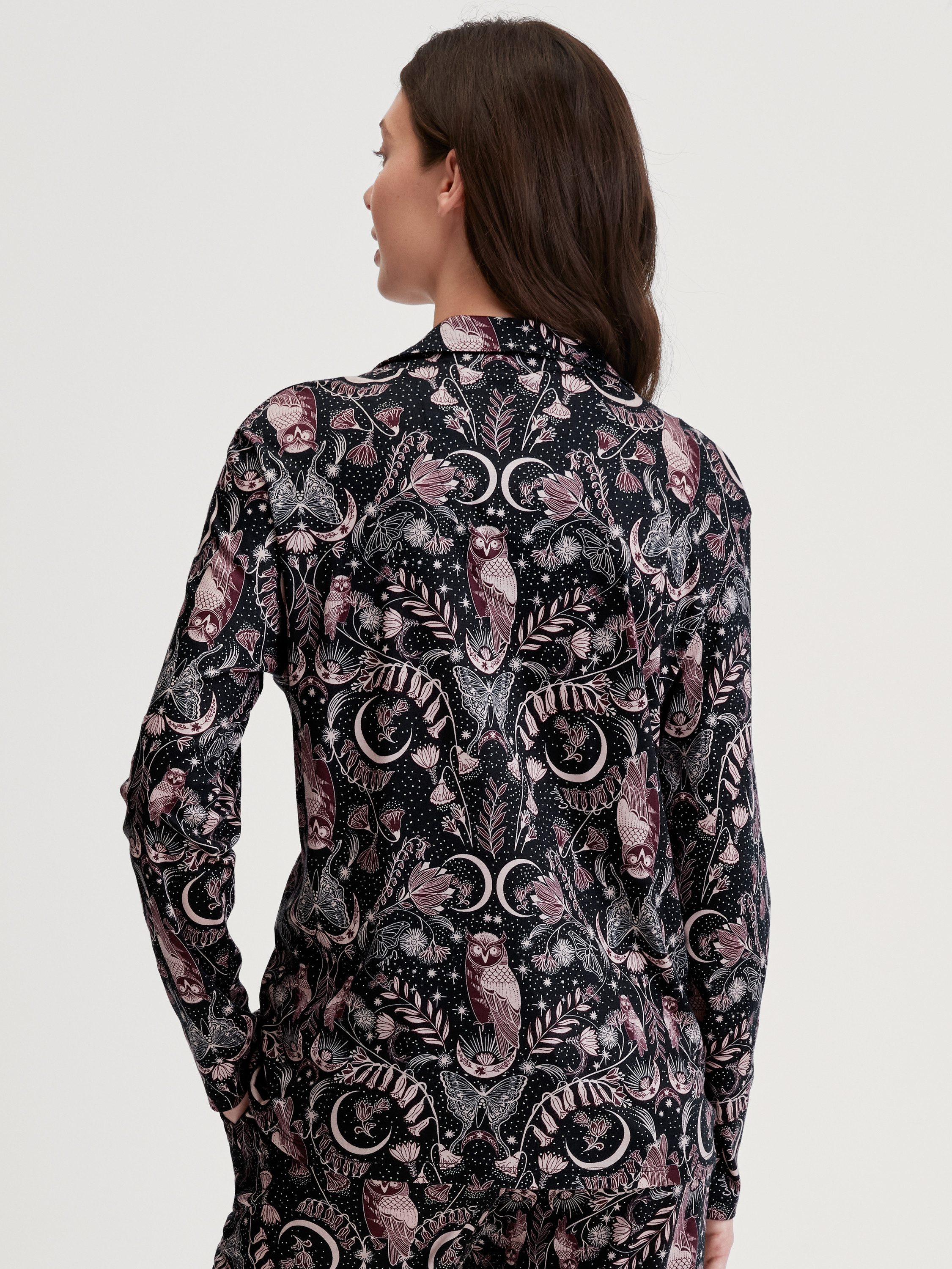 CALIDA Langarmshirt Glimmer M&M Damen (1-tlg) Seide-TENCEL™ Qualität, atmungsaktiv und temperaturausgleichend