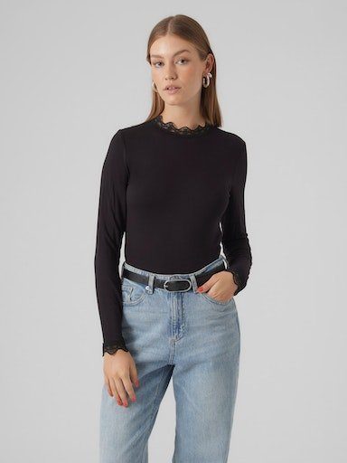 Vero Moda Stehkragenshirt VMROSA LS HIGHNECK TOP JRS NOOS günstig online kaufen