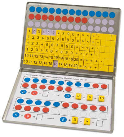 Betzold Lernspielzeug Rechen-Magnetbox mit 30 Arbeitsblättern - Mathematik Grundschule