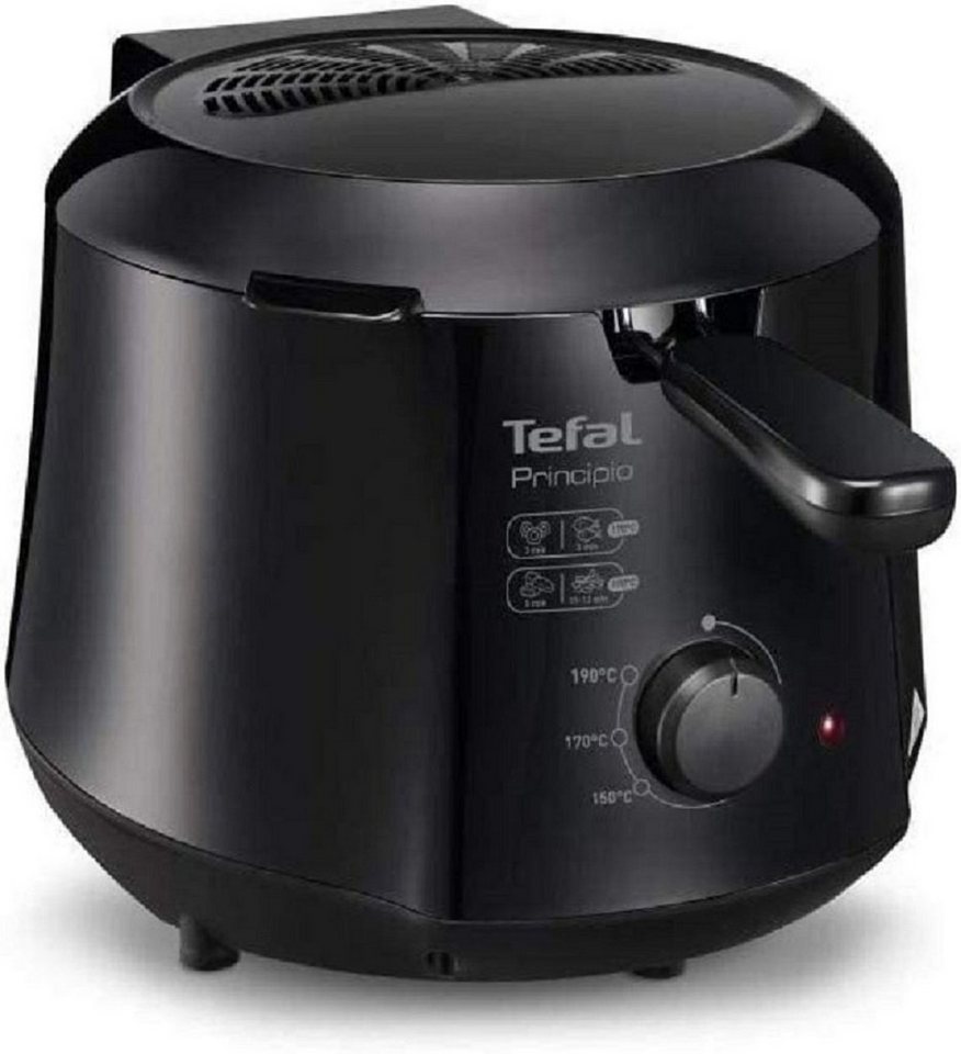 Tefal Heißluftfritteuse Tefal Principio 1,2 l Ölfritteuse mit  herausnehmbarer Behälter, 1000 W, Behältervolumen: 1,2 l,  spülmaschinengeeignet, Thermostat