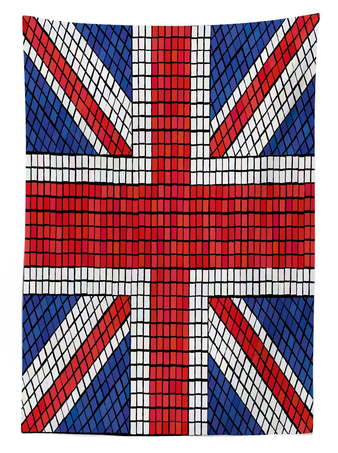 Außen Bereich den Waschbar Tischdecke Mosaik Abakuhaus Britische Union Für Farbfest Klare Farben, Flagge geeignet Jack