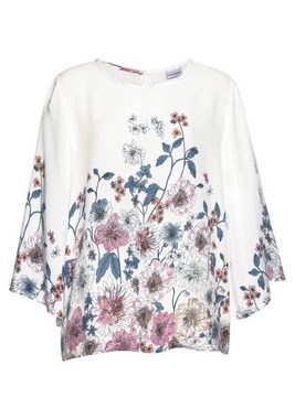 LASCANA Schlupfbluse mit Blumenprint und Trompetenärmeln, Blusenshirt, sommerlich