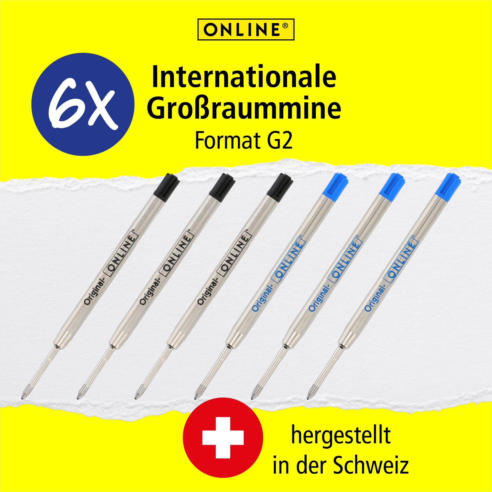 Pen für hergestellt G2-Format, schwarz Kugelschreiber Schweiz blau, Online in Kugelschreiberminen, der Standard-Kugelschreiber,