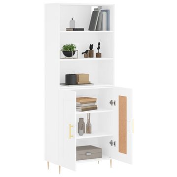 furnicato Sideboard Highboard Weiß 69,5x34x180 cm Holzwerkstoff