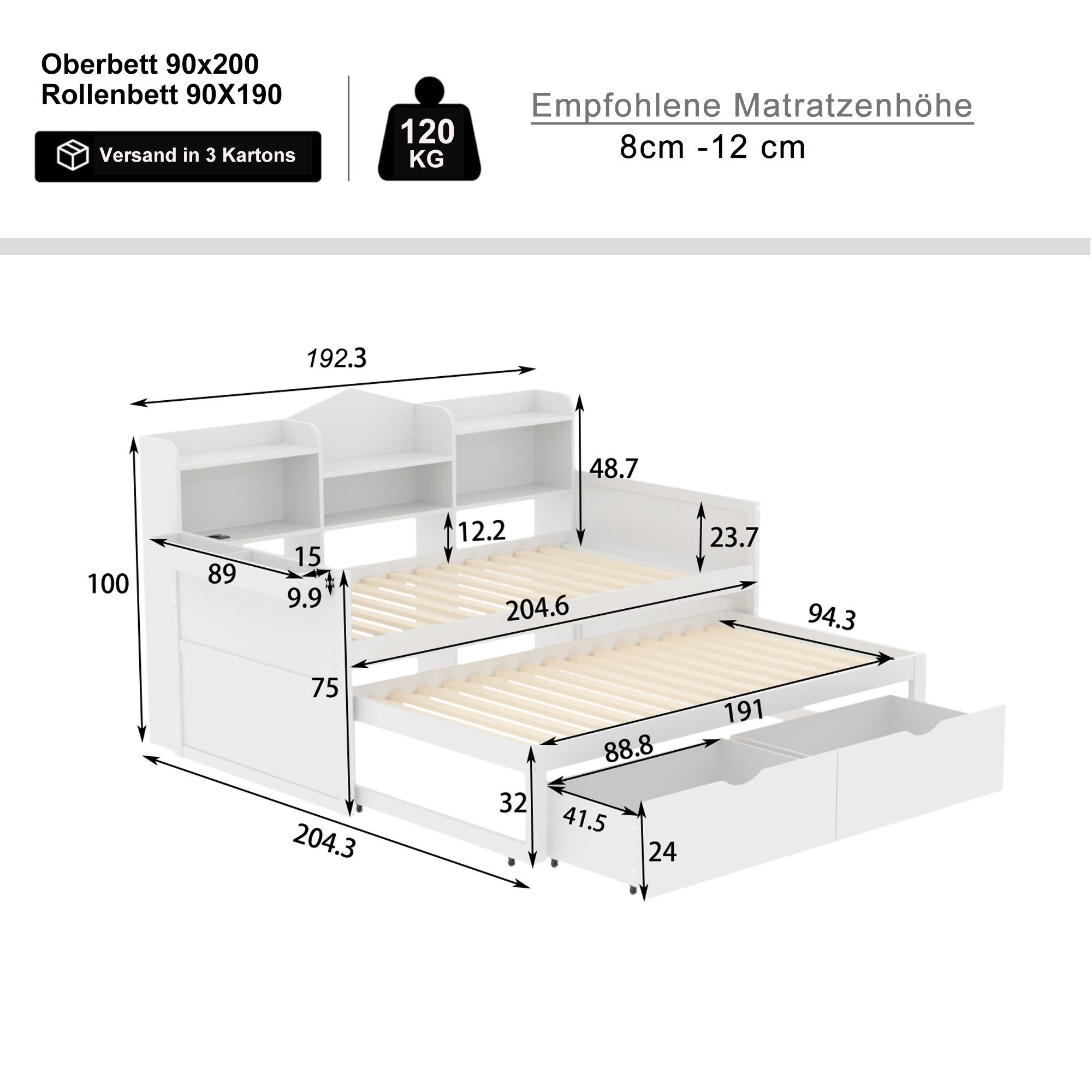 Celya Kinderbett Schlafsofa Einzelbett 90*200cm mit günstig online kaufen