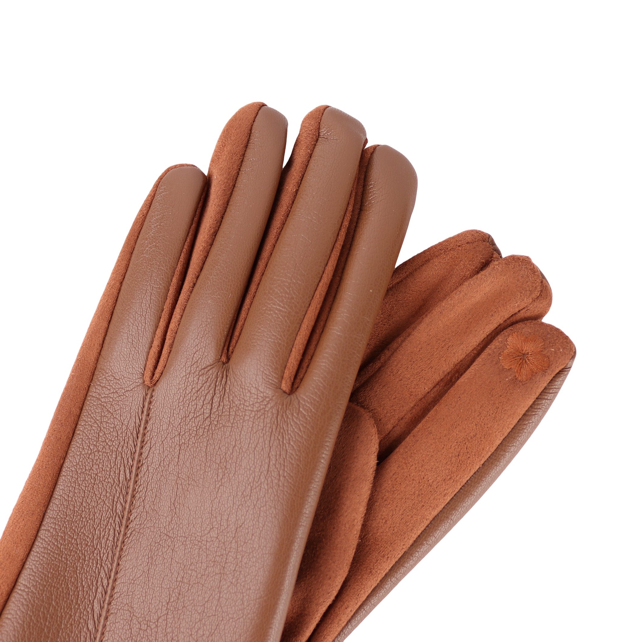 aus Damen Camel Herbst Winter ideal gefüttert MIRROSI ONESIZE und warm Touchscreen Warm Handschuhe oder für sehr weich Veganleder Lederhandschuhe
