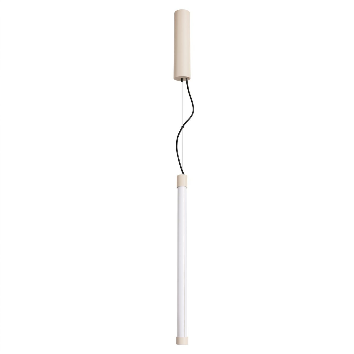 Licht-Erlebnisse Pendelleuchte ORSAY, LED fest integriert, Warmweiß, Metall LED dimmbar rund Ø 3 cm H: max. 200 cm Beige 3000 K 1719 lm