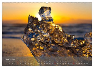 CALVENDO Wandkalender Das Eis Islands (Premium, hochwertiger DIN A2 Wandkalender 2023, Kunstdruck in Hochglanz)