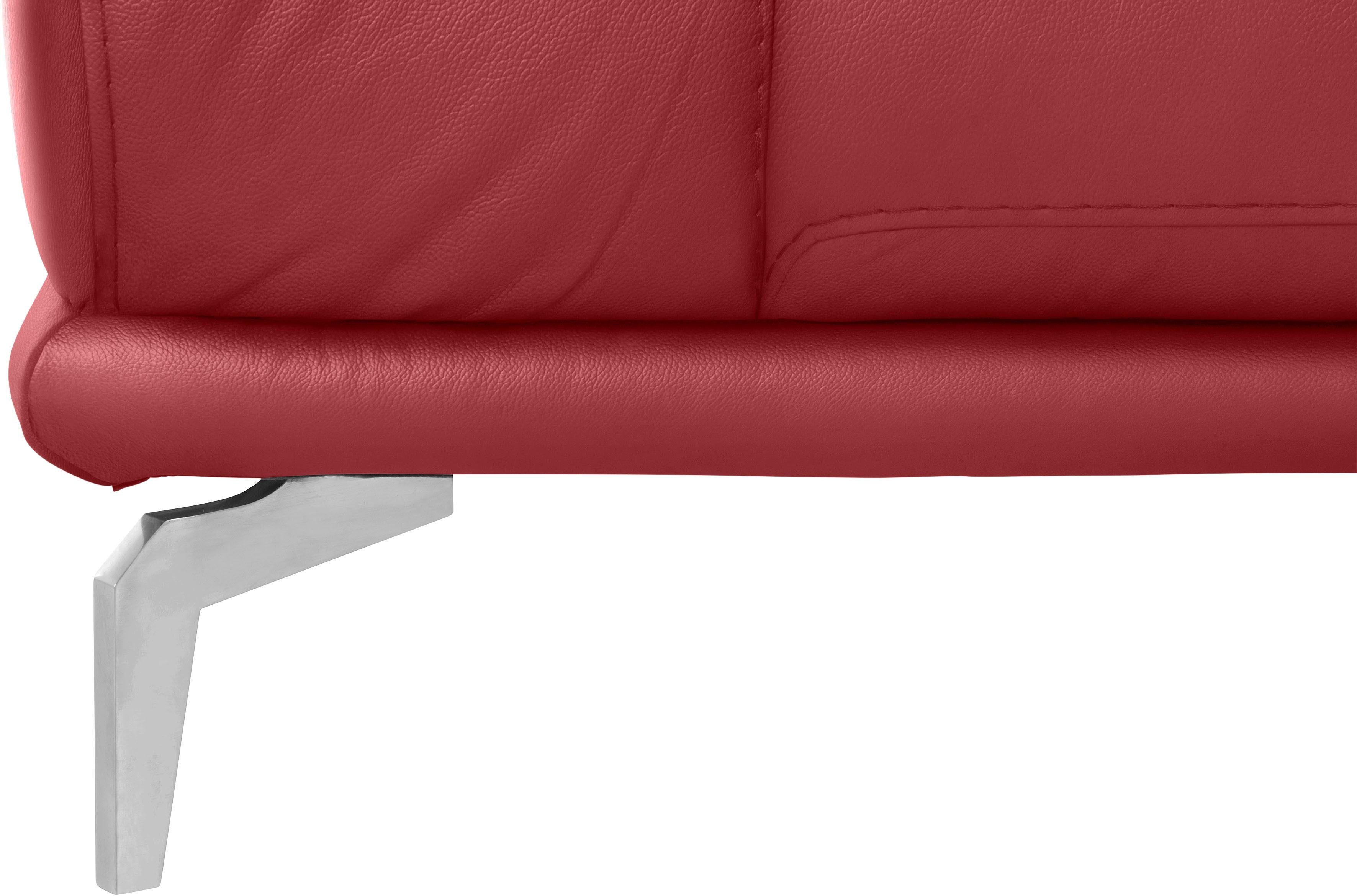 Metallfüßen 2-Sitzer in glänzend, 192 cm W.SCHILLIG Breite montanaa, Chrom mit