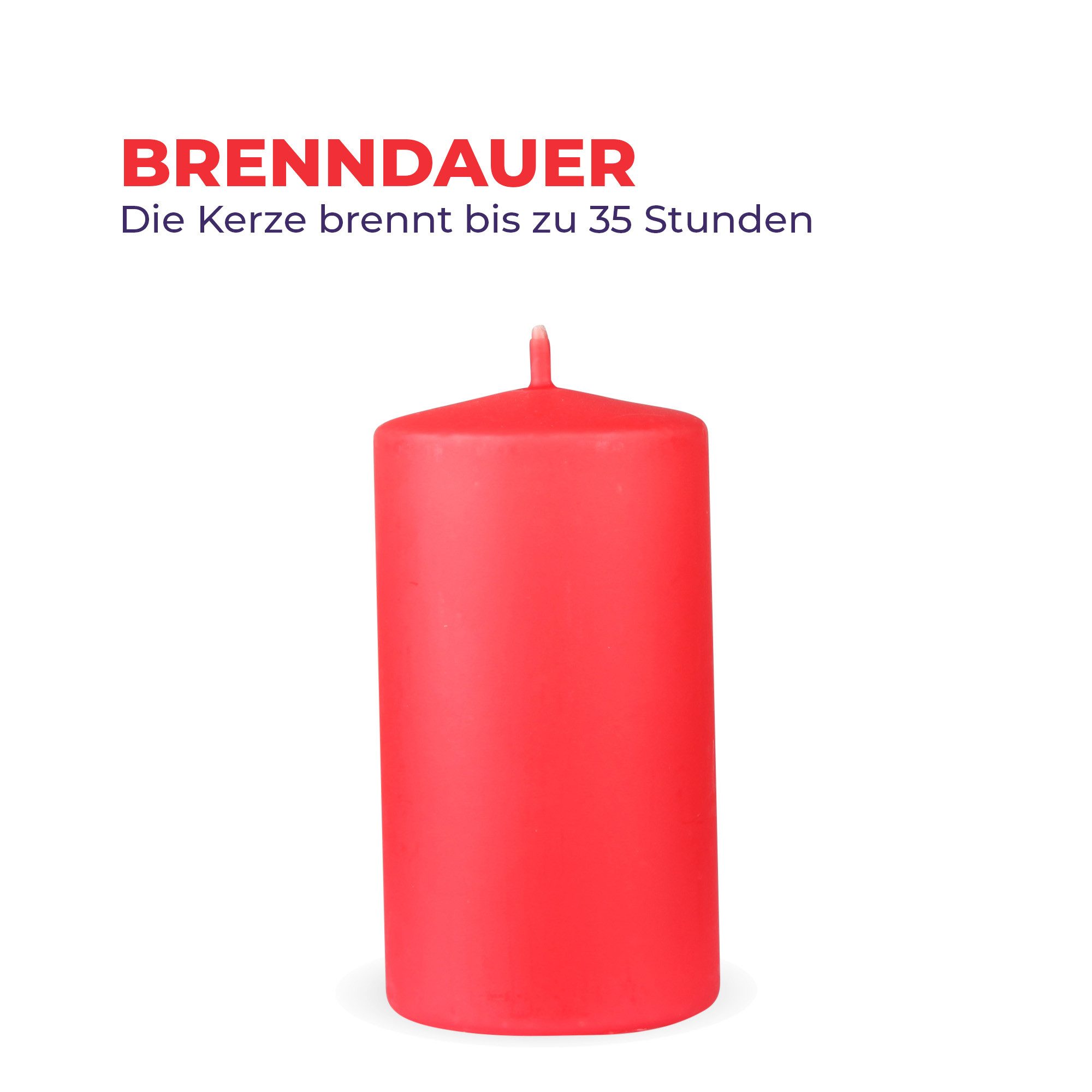 HS Candle Stumpenkerze Säulenkerze Ø7cm (8-tlg), günstig online kaufen