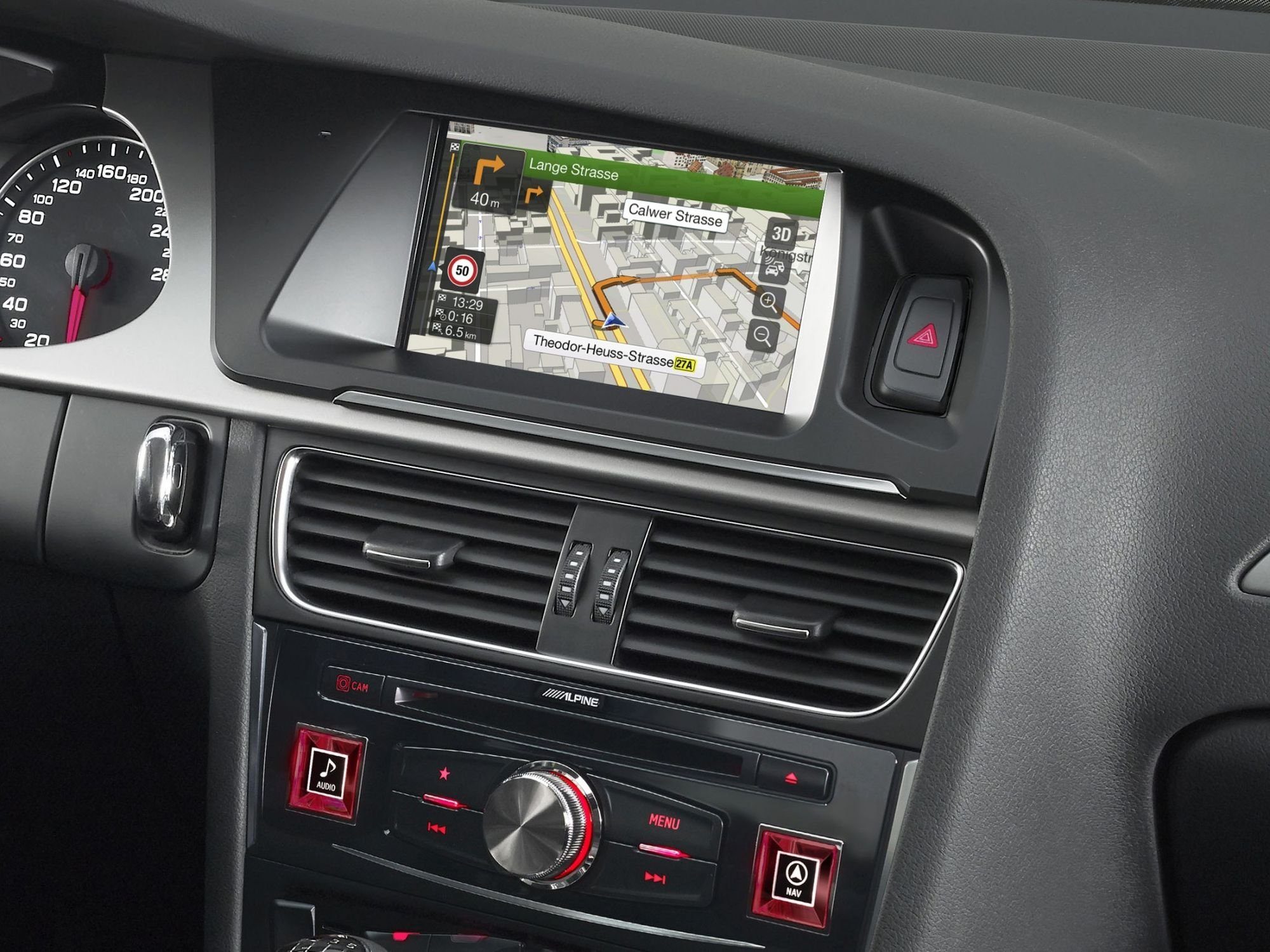 ALPINE X703D-A4 7-Zoll Premium-Infotainment-Audi A4 Navi CarPlay Android Auto Autoradio