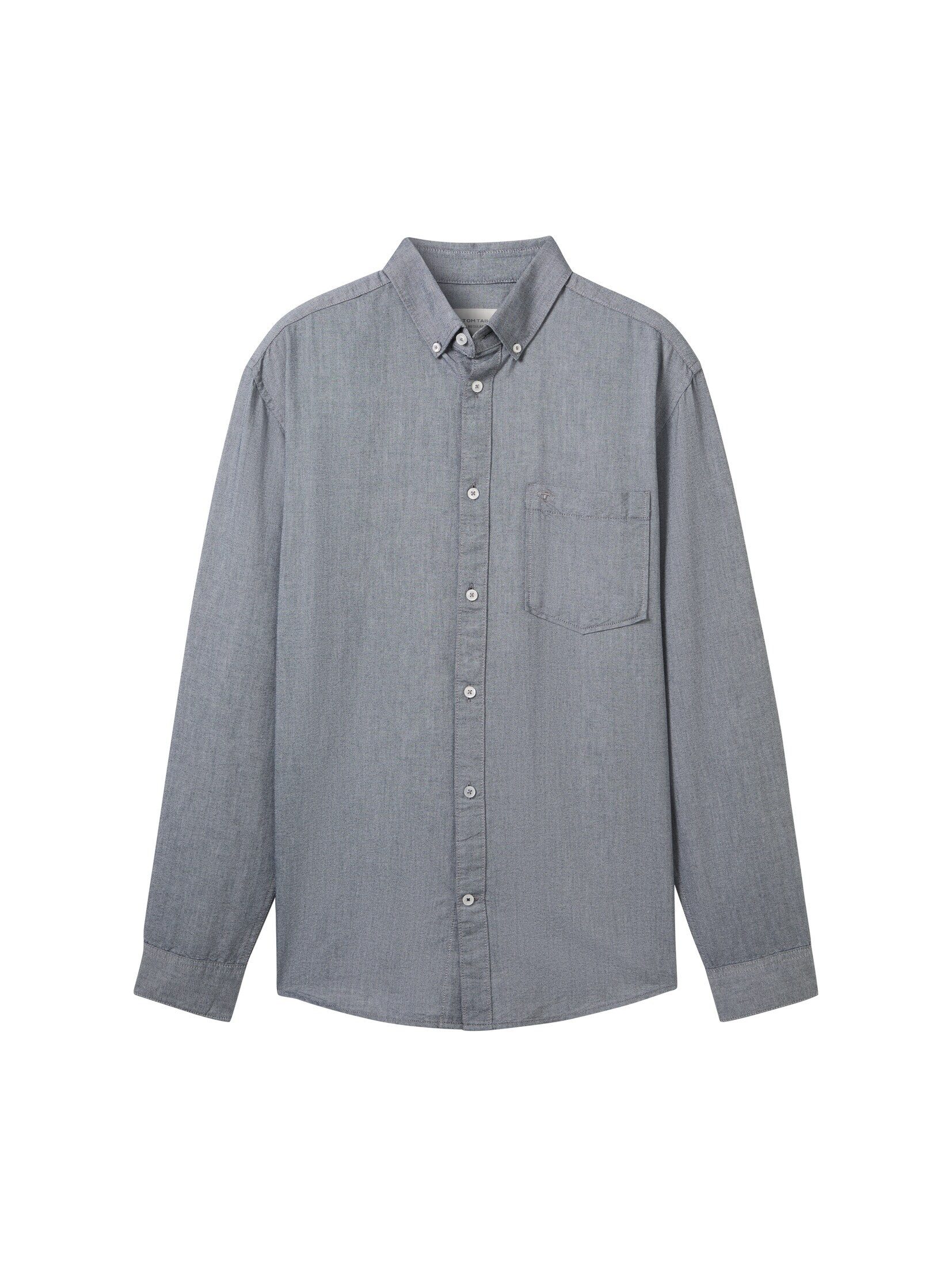 TOM TAILOR Langarmhemd Blusen & Shirts Regular Fit Hemd mit Brusttasche günstig online kaufen