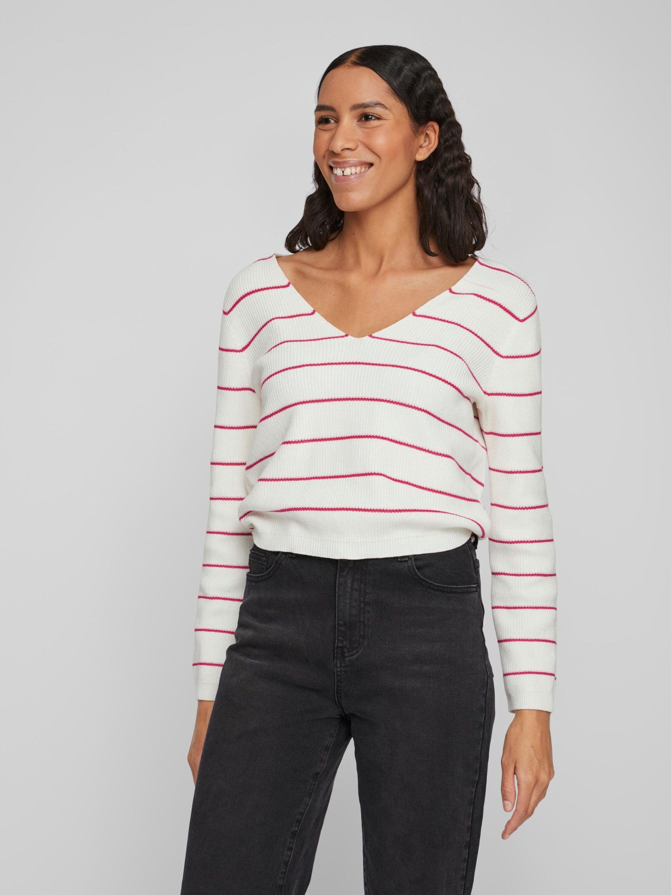 Vila Strickpullover Chao (1-tlg) Plain/ohne Details