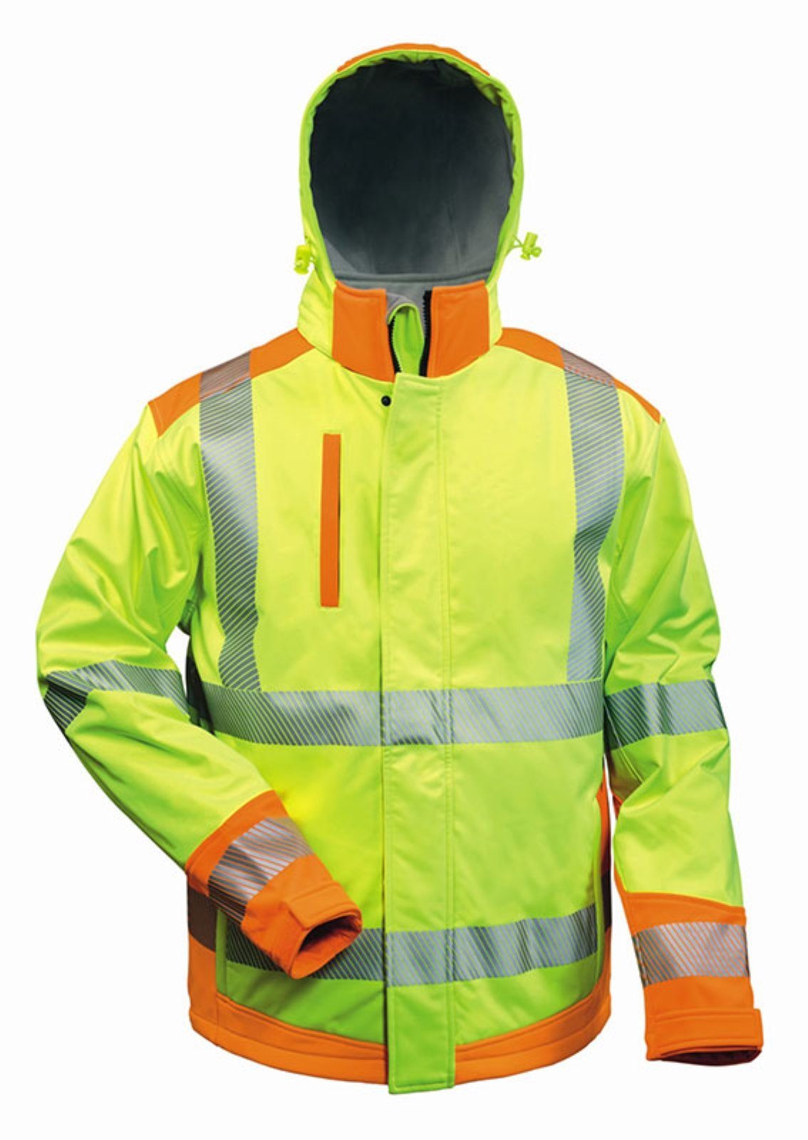 Elysee Schutzjacke RICKMER WATTIERTE WARNSCHUTZ-SOFTSHELLJACKE ELYSEE GELB / ORANGE, EN ISO 20471/3Norm EN ISO 20471 Klasse 3, EN ISO 13688Obermaterial 100% Polyester, 3-Lagenlaminat (Softshell)Atmungsaktivität 1.000 g/m²/24hWassersäule 5.000 mmFutter 100% PolyesterF | Protektorenjacken