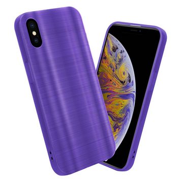 Cadorabo Handyhülle Apple iPhone XS MAX Apple iPhone XS MAX, Schutzhülle - TPU Silikon Hülle - im Brushed Design