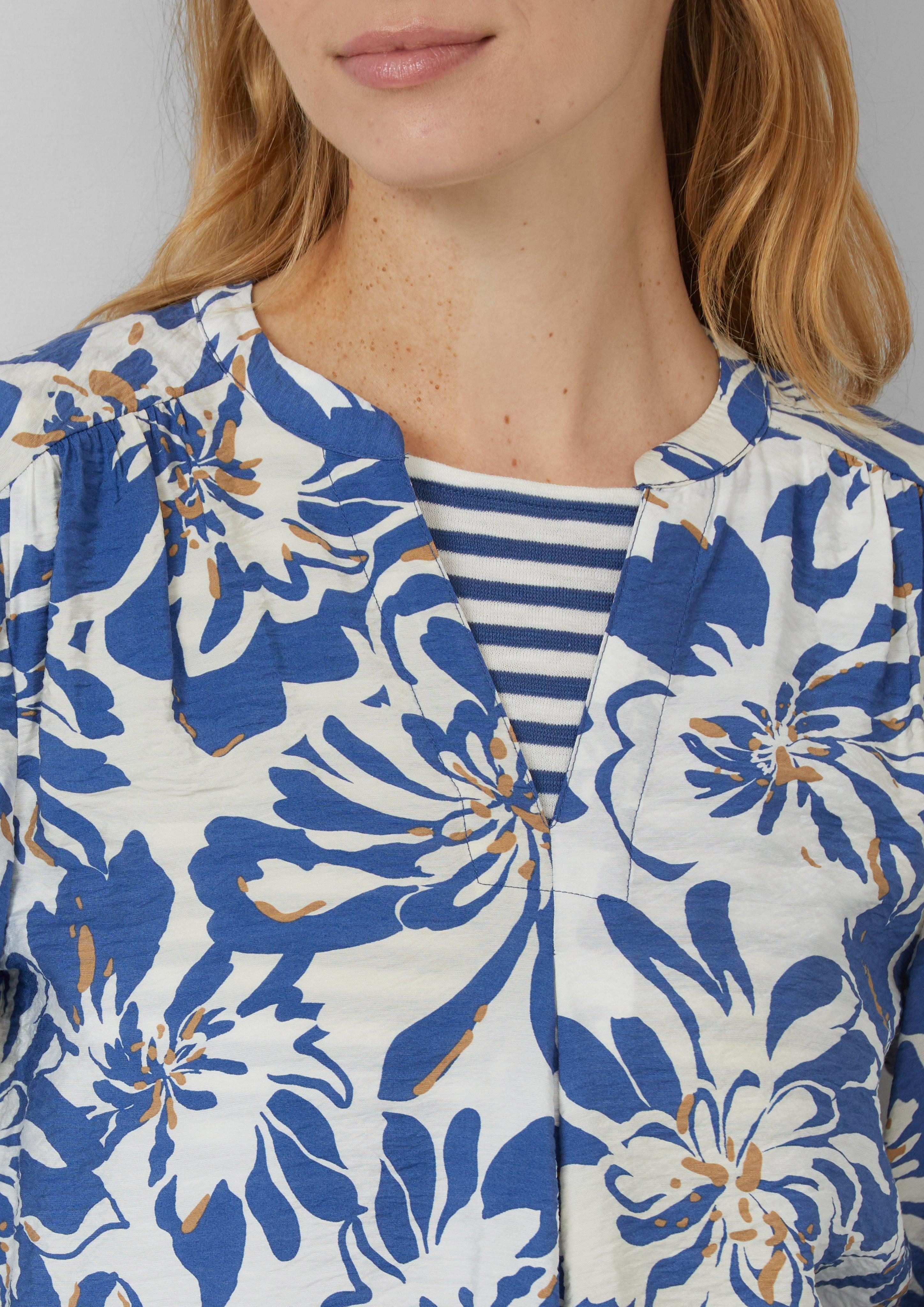 s.Oliver Langarmbluse Viskosemix-Bluse im Relaxed Fit günstig online kaufen