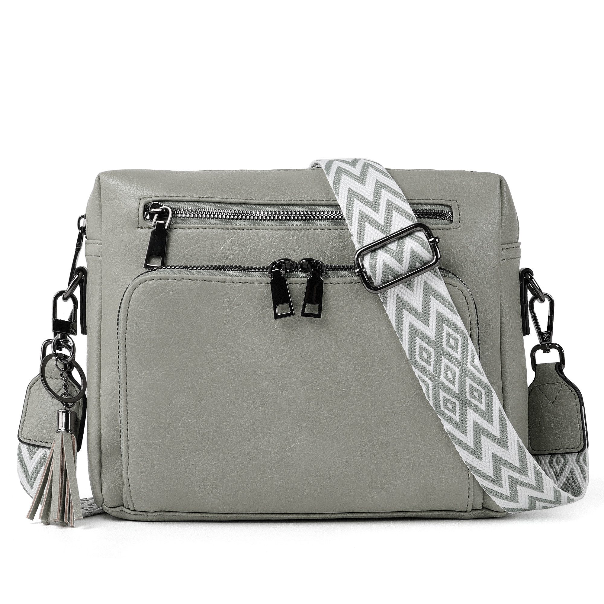 Schultertasche Damen Umhängetasche mit Verstellbar Abnehmbar Breiter Gurt