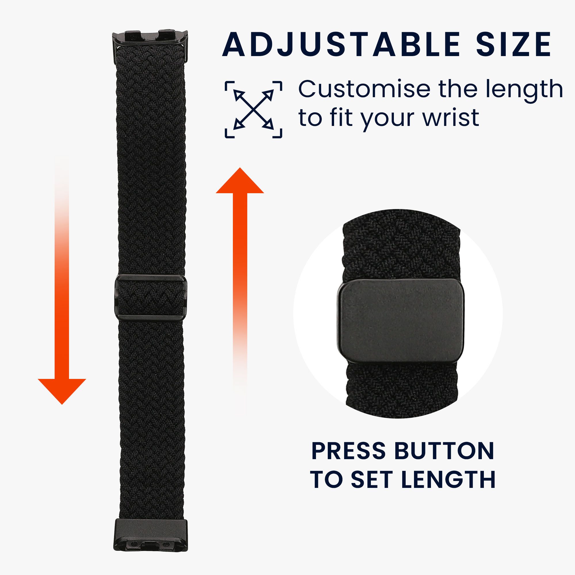 kwmobile 2x Ersatzarmband für Huawei Band 10 / 9 / 8 Armband Smartwatch, 2-tlg., Nylonarmband Set mit Magnetverschluss - Schwarz Blau