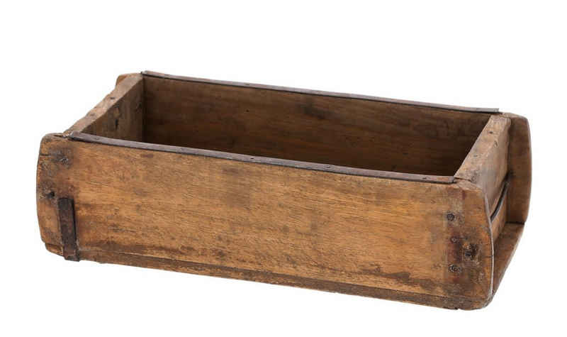 Spetebo Holzkiste Ziegelform Holz Kiste 30 x 15 cm (Stück, 1 St., Holzkiste), Vintage Deko Kiste aus Altholz