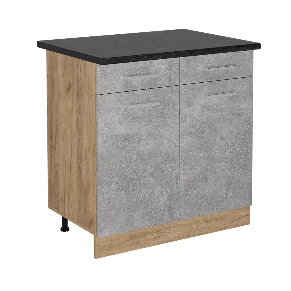 Vicco Unterschrank R-Line, Beton/Goldkraft Eiche, 80 günstig online kaufen