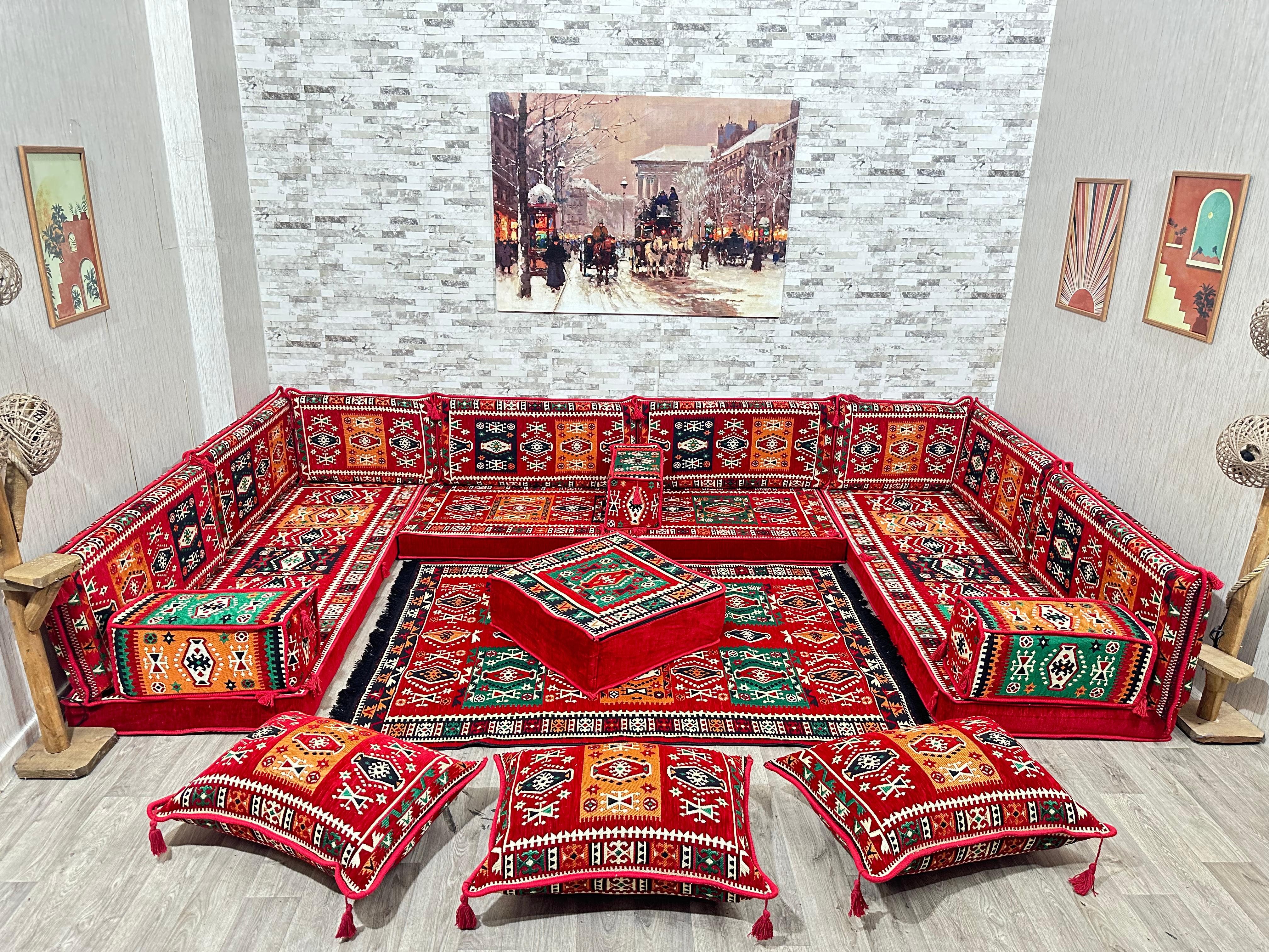 Sofa Arabisches Sofa, Orientalische Sitzkissen, Bodensofa, Sitzecke