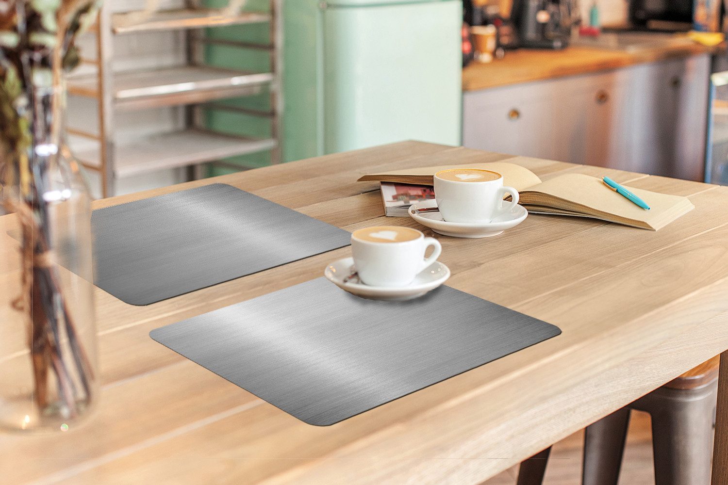 MuchoWow Platzset Metallischer Hintergrund, (6-St), Platzsets, Tischset, Abwaschbar, Tischsets, Platzdeckchen