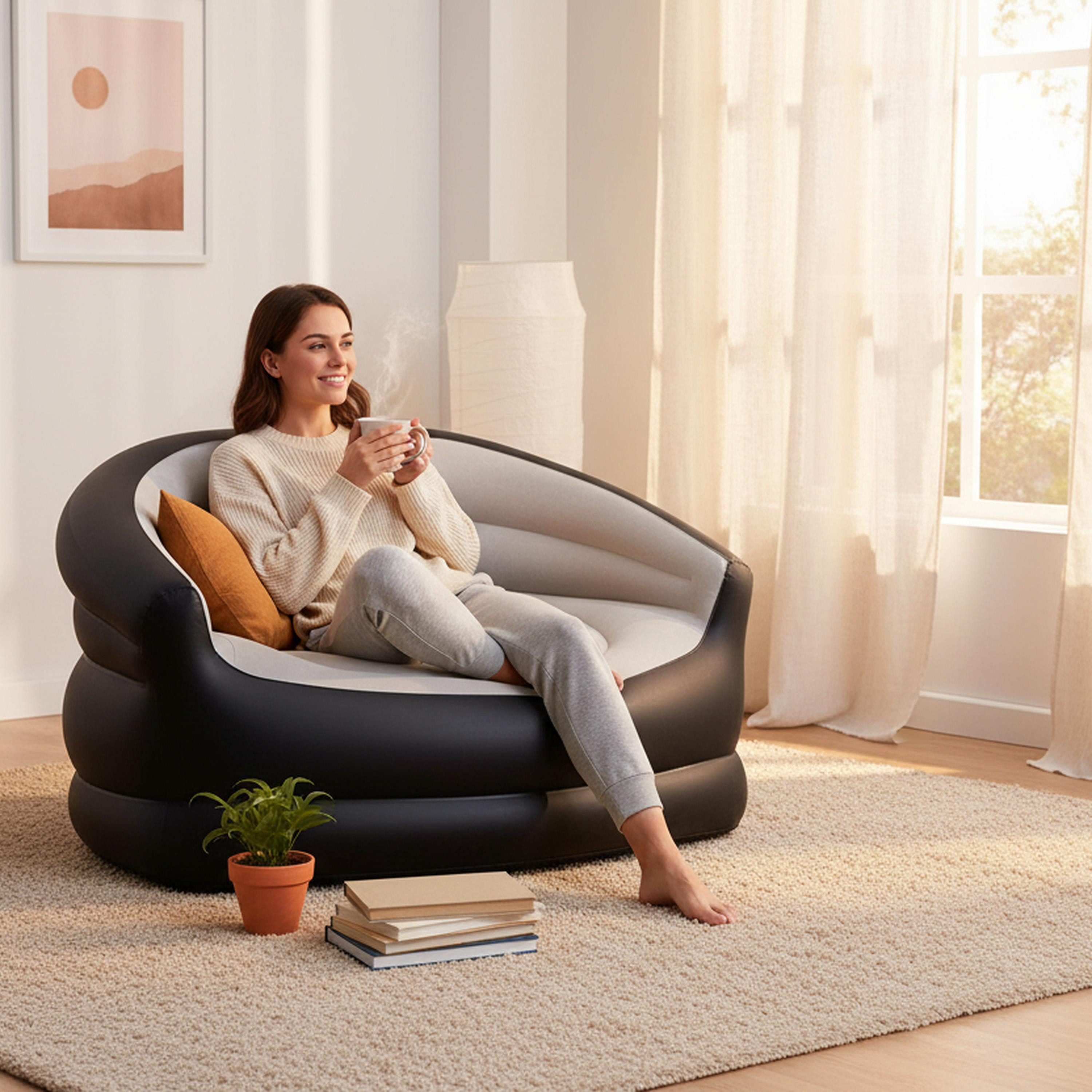 Avenli Luftsofa Avenli aufblasbares Sofa 138 x 87 x 71 cm, (Avenli aufblasbares Sofa, Luftsofa aufblasbar 138x87x71 cm), Rückenlehne für hervorragende Stabilität und Sitzkomfort