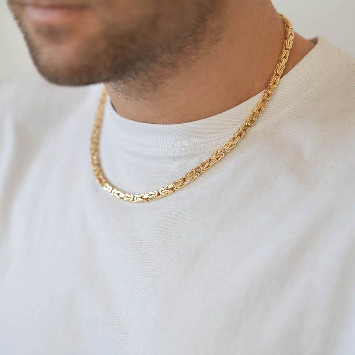 Materia Goldkette Herren breit 5mm Königskette K52, Sterlingsilber, vergold günstig online kaufen