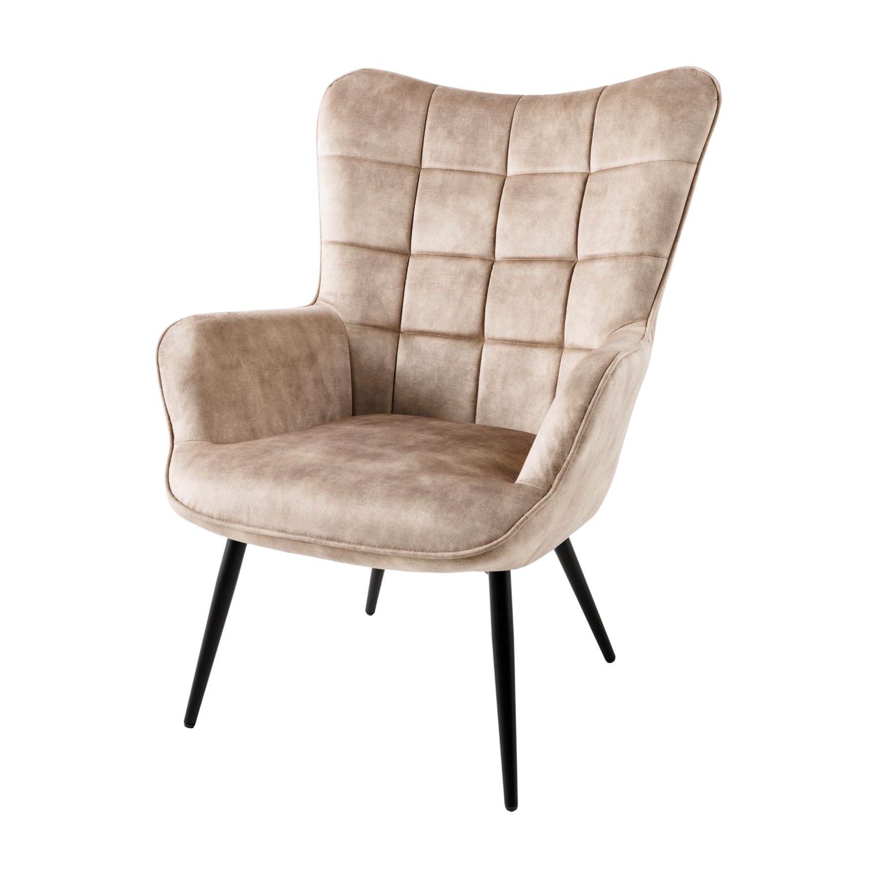 riess-ambiente Sessel SCANDINAVIA champagner beige / schwarz (Einzelartikel günstig online kaufen