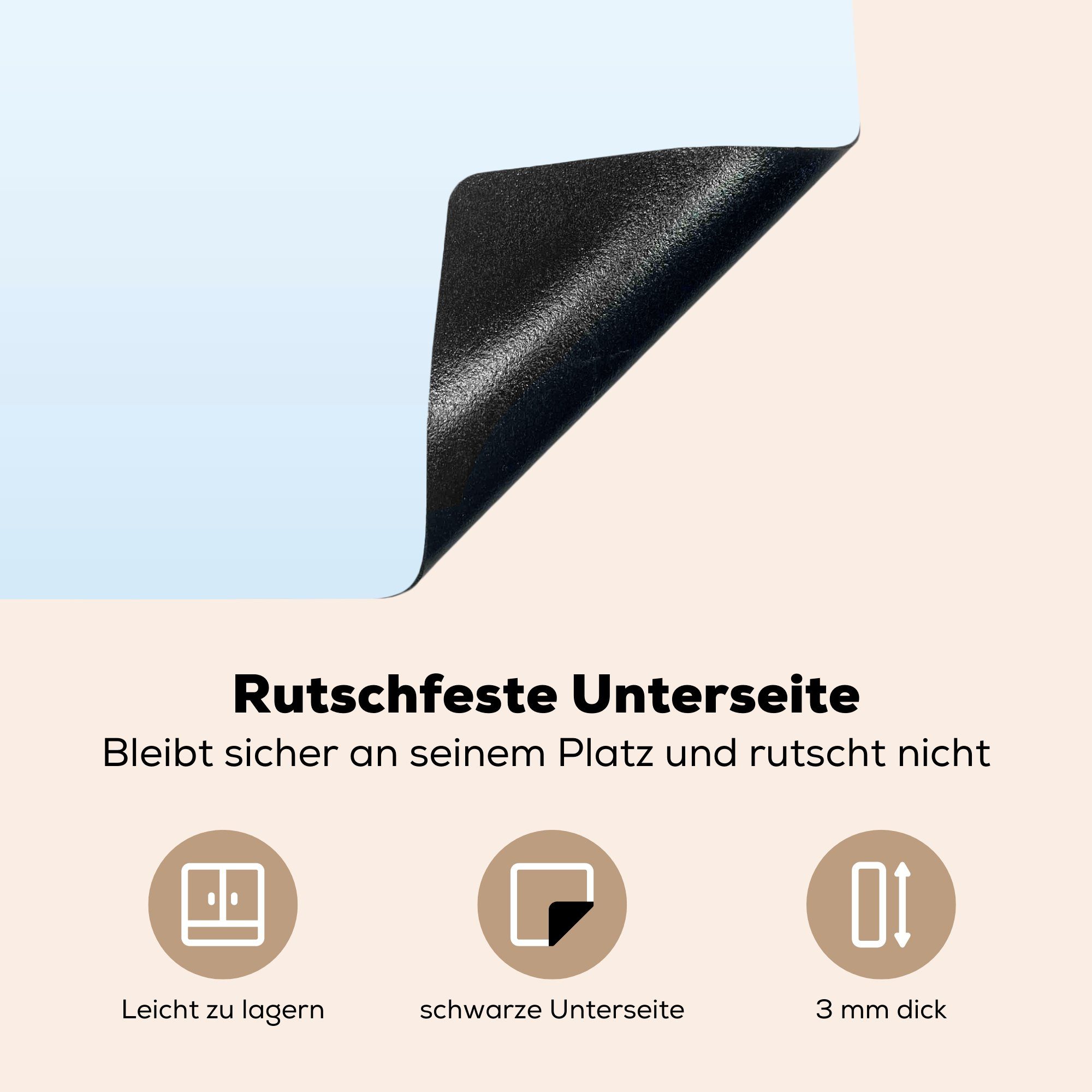 Arbeitsplatte (1 für Minimalistische Bäume tlg), Ceranfeldabdeckung, Illustration Frühling, MuchoWow cm, Vinyl, im 78x78 küche Herdblende-/Abdeckplatte