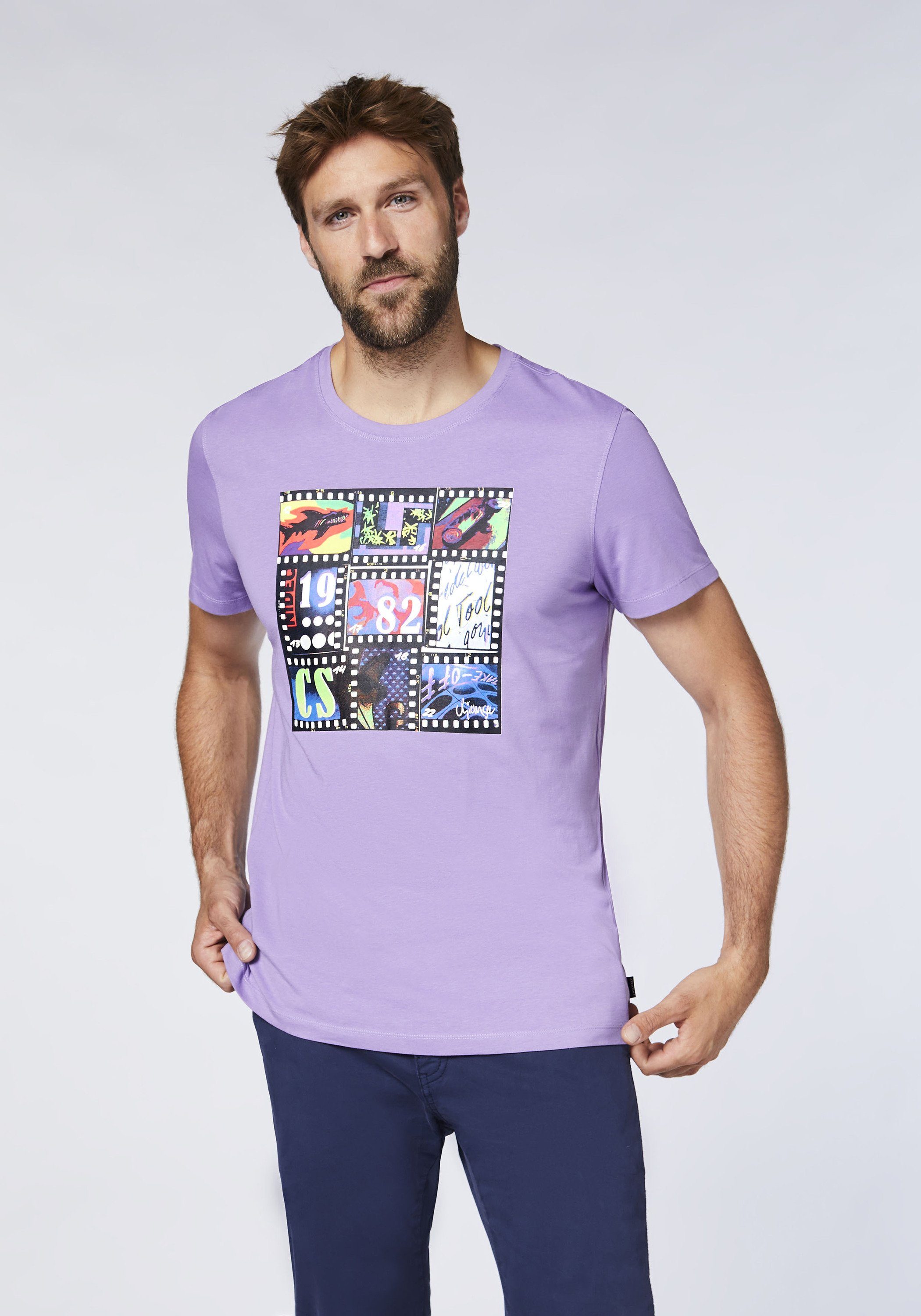 Chiemsee Print-Shirt T-Shirt 1 Art-Frontprint mit Violet Chalk