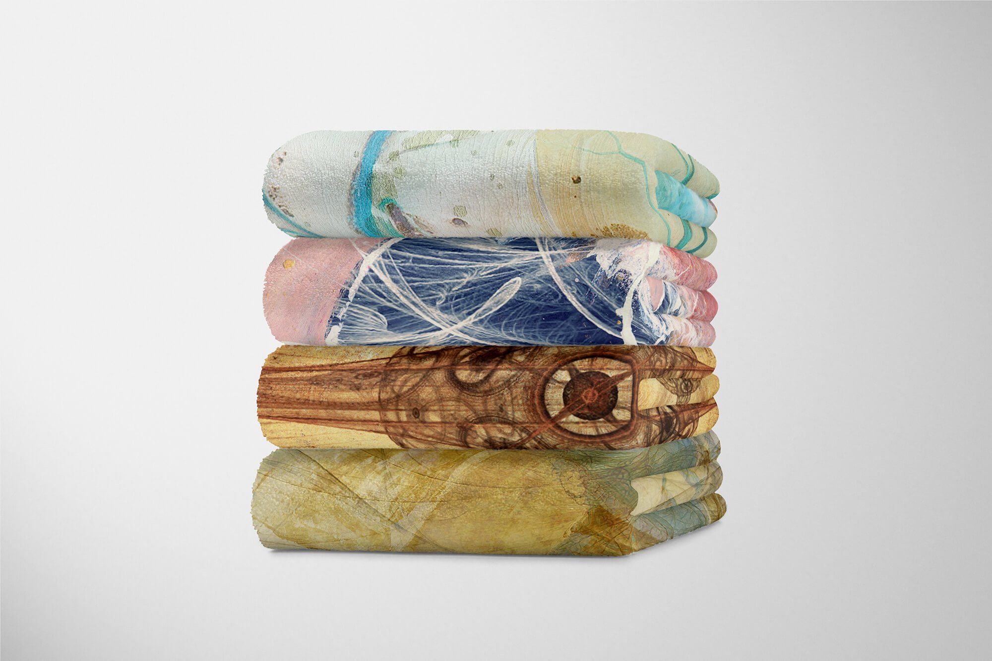 Handtuch Enigma Strandhandtuch (1-St), Kuscheldecke mit Handtuch Motiv, Baumwolle-Polyester-Mix Saunatuch abstrakten Handtücher Art Sinus