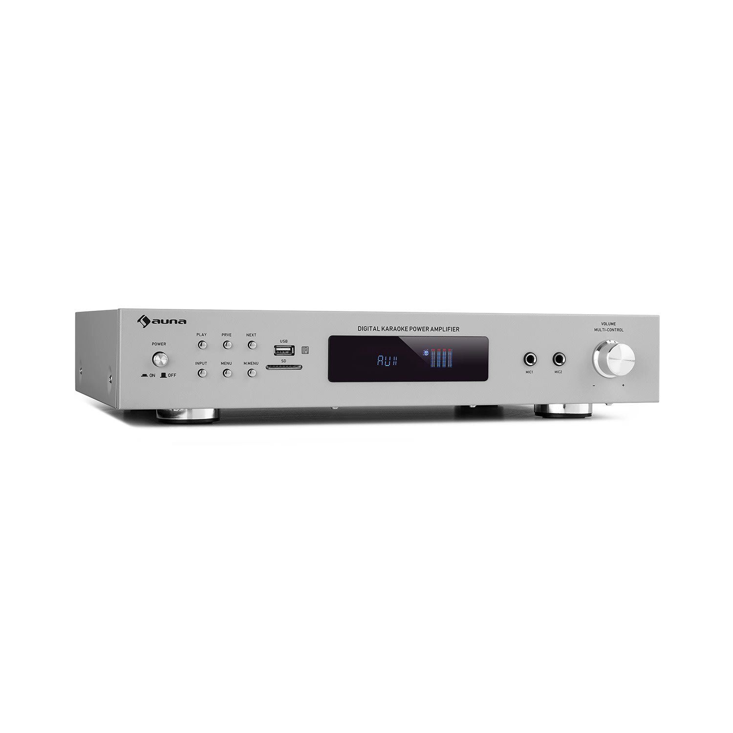 Auna »AMP-9200 BT Digital-Stereo-Verstärker 2x60W RMS BT 2xMikro silber«  Audioverstärker online kaufen | OTTO