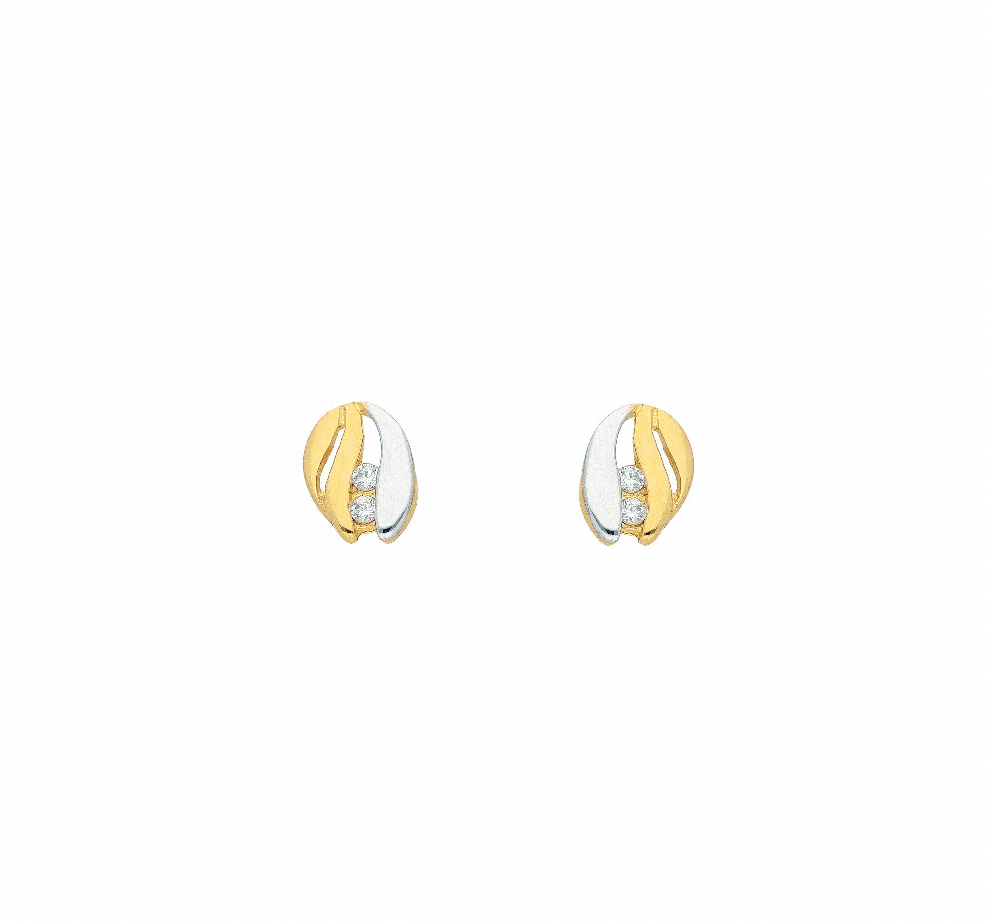 Adelia´s Paar Ohrhänger Damen 333 Gold Ohrringe Ohrstecker mit Zirkonia, mit Zirkonia Goldschmuck für Damen