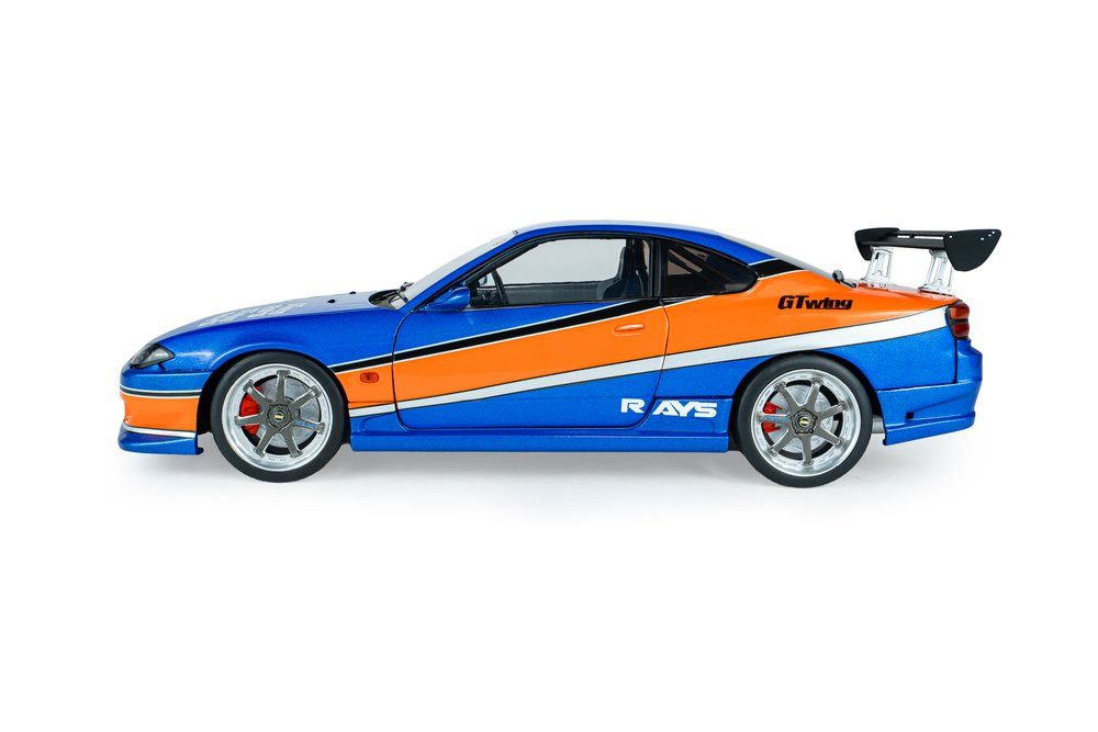 Solido Modellauto Nissan Silvia S15 Spec-S 2006 blau Fast & Furious Tokio Drift MonaLisa, Maßstab 1:18