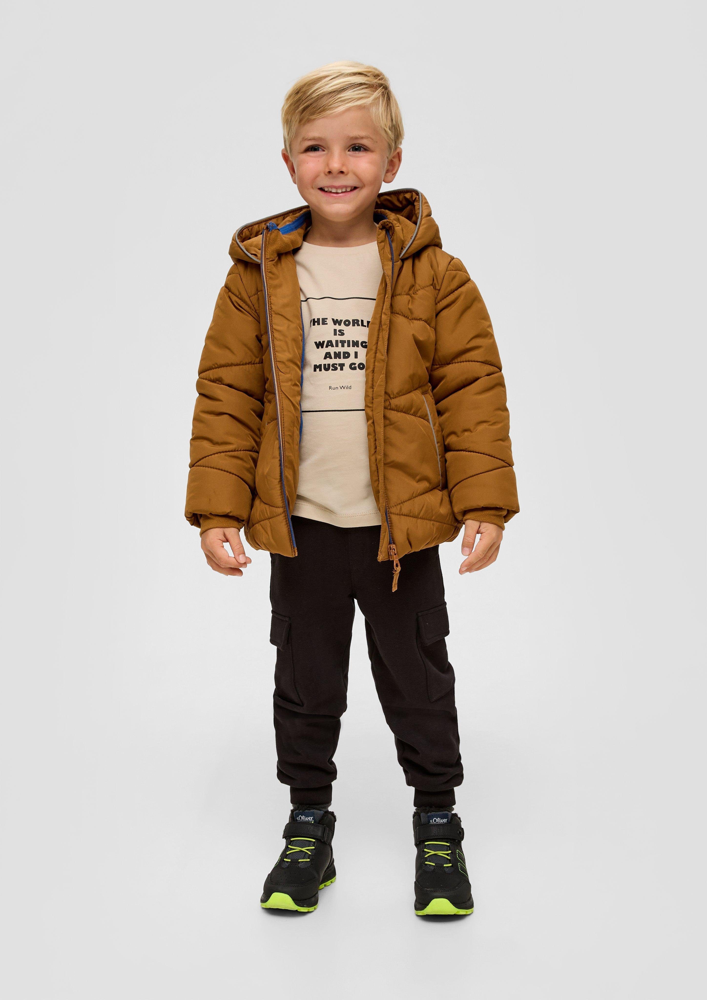 s.Oliver Junior T-Shirt mit großem Frontprint brown