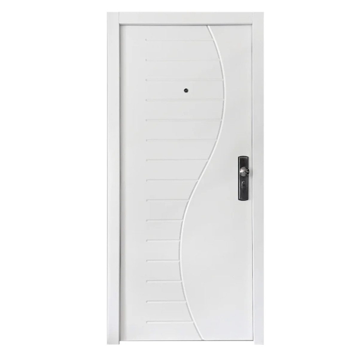 Habee Haustür Sicherheitstür Loreley mit Wellen-Design Weiß