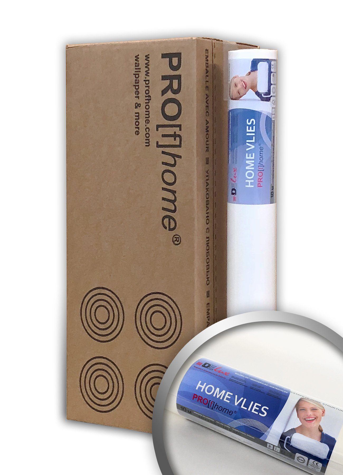 Profhome Vliestapete HomeVlies glatte überstreichbare Vliestapete Glattvlies 4 Rollen, glatt, matt, einfarbig, (Renoviervlies Glattvlies Malervlies, 120 g/m2, 1 Karton mit 4 Rollen / 21 m2 weiss), glasfaserfrei, atmungsaktiv, rissüberbrückend, überstreichbar