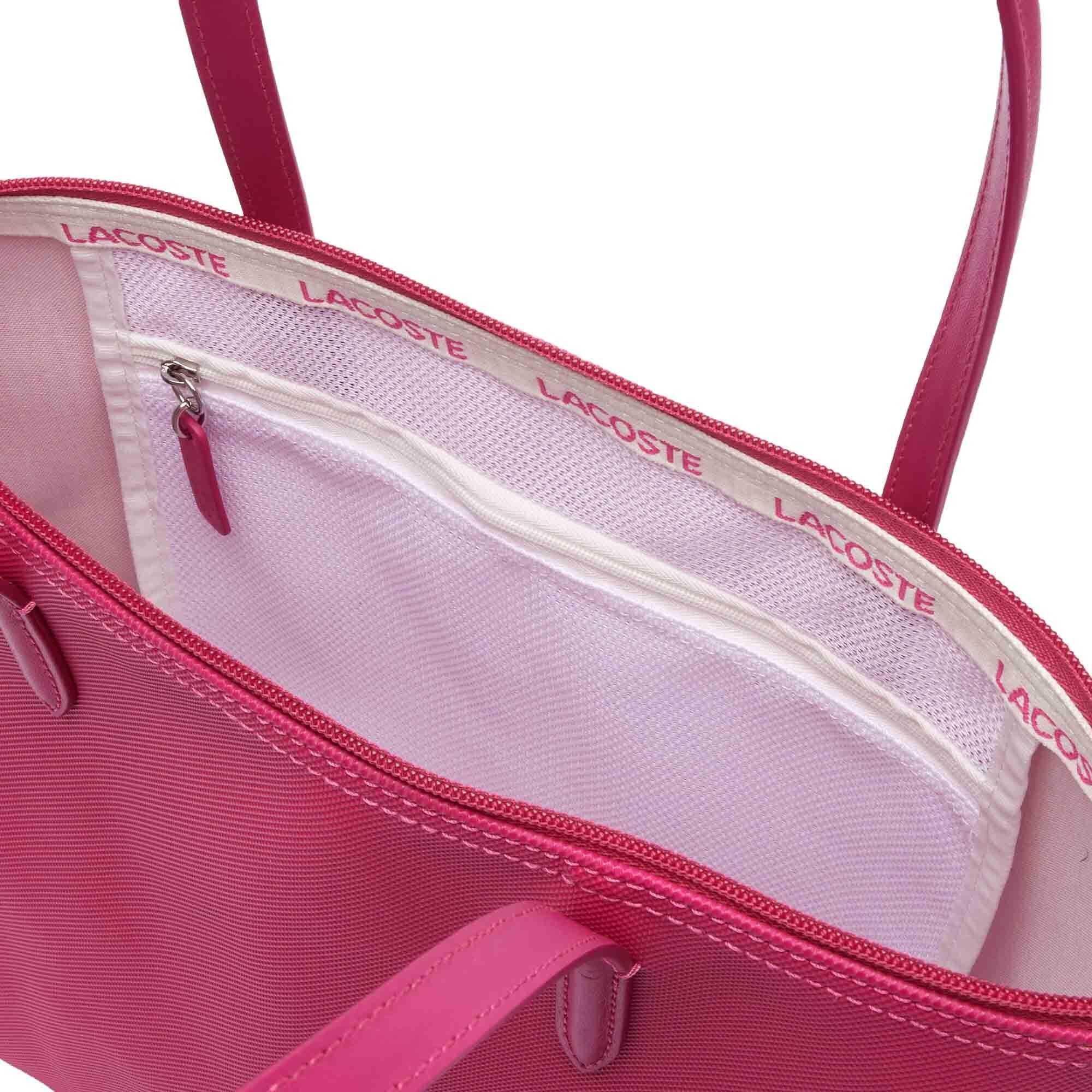 Henkeltasche Damen mit Lacoste Reißverschluss Handtasche (Spinelle) Pink