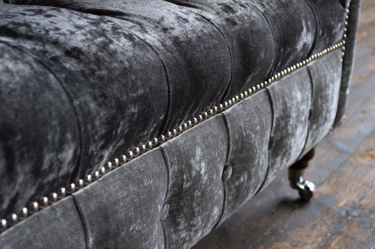 JVmoebel Chesterfield-Sofa, Klass Garnitur Design Leder Couch Chesterfield Polster Luxus Sofa