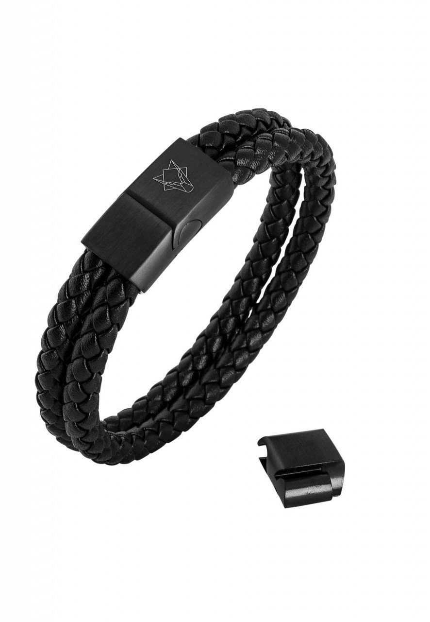 Armband Simplicitas Armband Mattschwarz - Schwarz 22cm