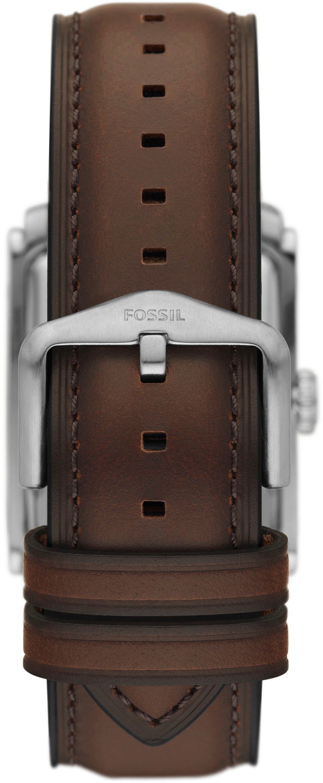 Fossil Quarzuhr CARRAWAY FS6012, Armbanduhr, Herrenuhr, Damenuhr, Lederarmband