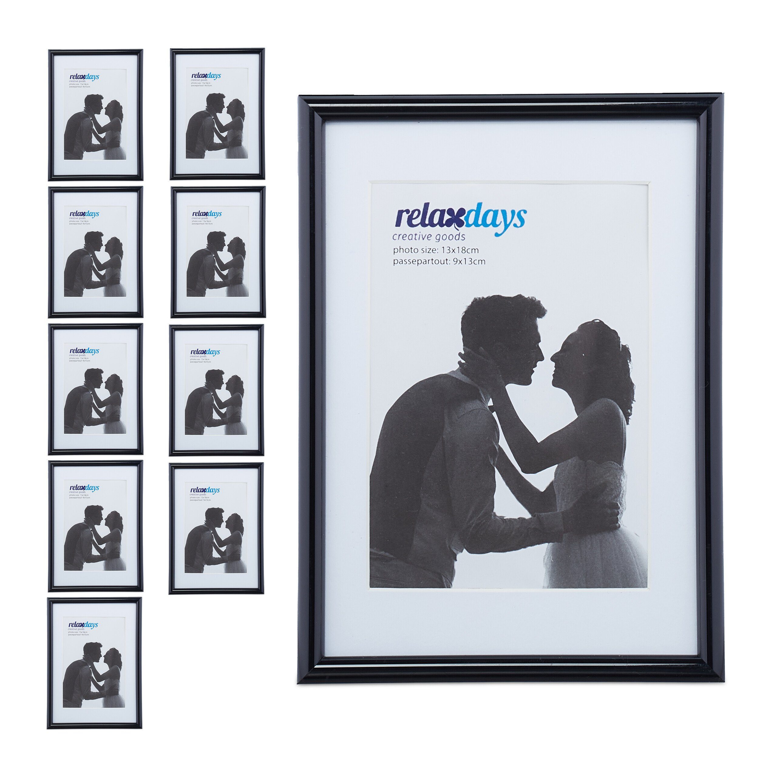 relaxdays Bilderrahmen 10 x Bilderrahmen 13 günstig online kaufen